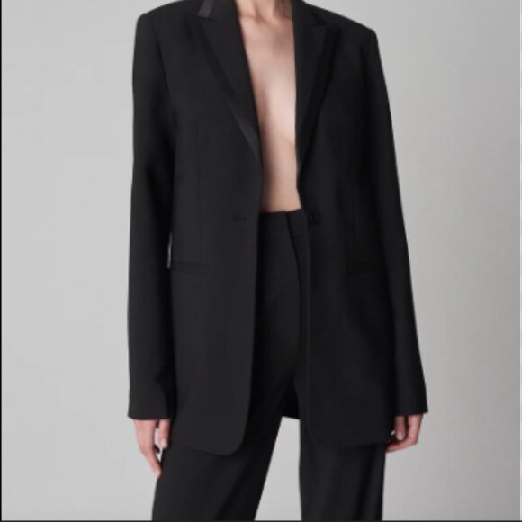 Brand New Calvin Klein Women's Classic Black Tuxedo Pants - Picture 7 of 10